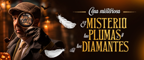 CENA MISTERIOSA: ¡EL MISTERIO DE LAS PLUMAS Y LOS DIAMANTES!.